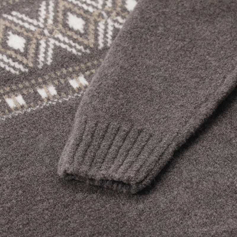 Gran Sasso Pull à col roulé Pullover aus Schurwolle-Mix braun(Image 6)