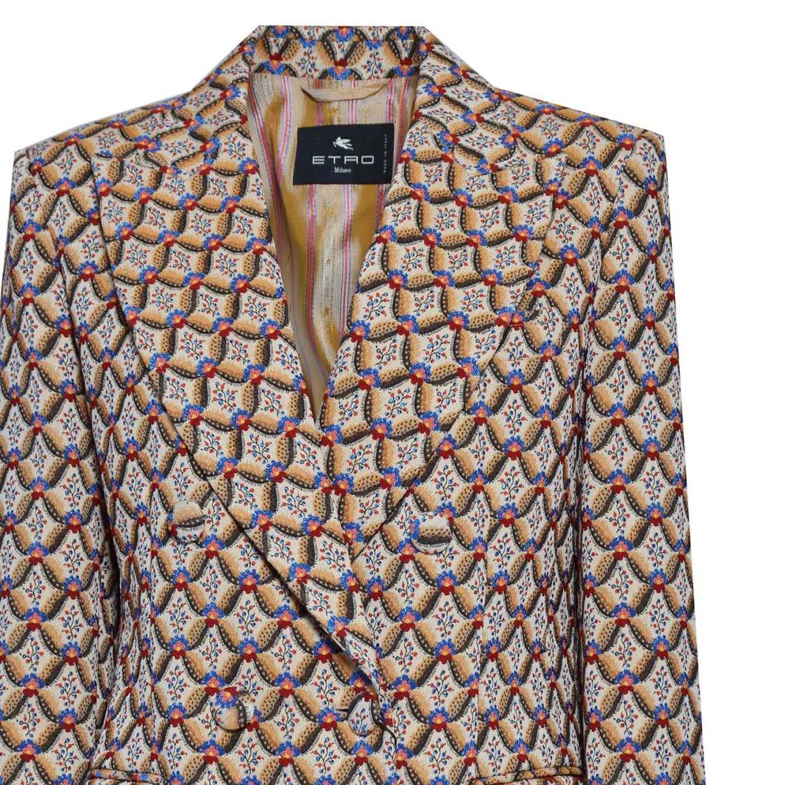 ボトムスその他 Etro Jacquard Double Breasted Blazer Multicolored Tie ETRO Jacquard Double Breasted Blazer Multicolored Tie