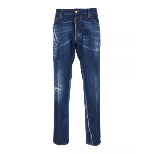 Dsquared2  Cool Guy' Blue Straight Jeans With Faded Effect In Blue