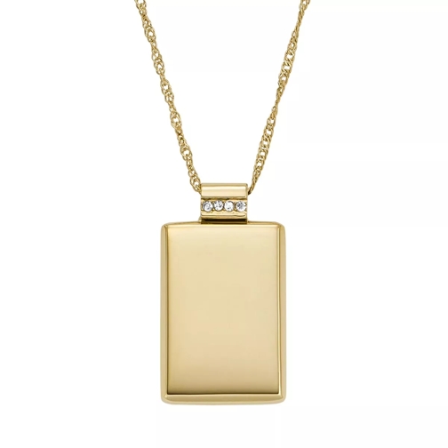 Fossil Drew Gold-Tone Stainless Steel Pendant Necklace Gold Kurze Halskette