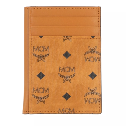 MCM Visetos Original New N/S Card Case Cognac Korthållare