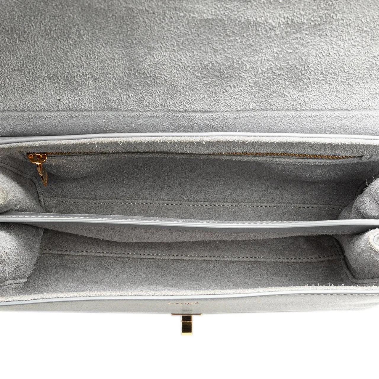 Celine Hobo bags 2021 Teen Smooth Calfskin Soft 16 Crossbody in grijs