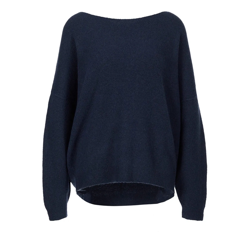 American Vintage Pullover Pull ML Col Bateau dunkelblau