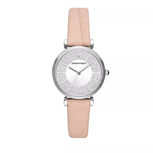 Emporio Armani Emporio Armani Two-Hand Leather Watch Pink Quartz Watch
