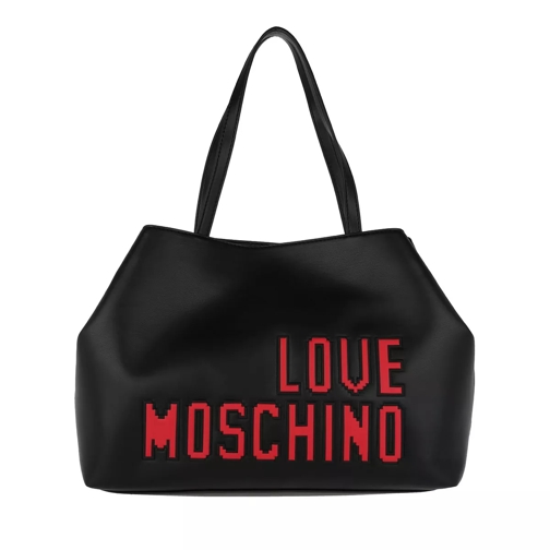 Love Moschino Borsa Soft Shopping Back Logo Nero Sac à provisions