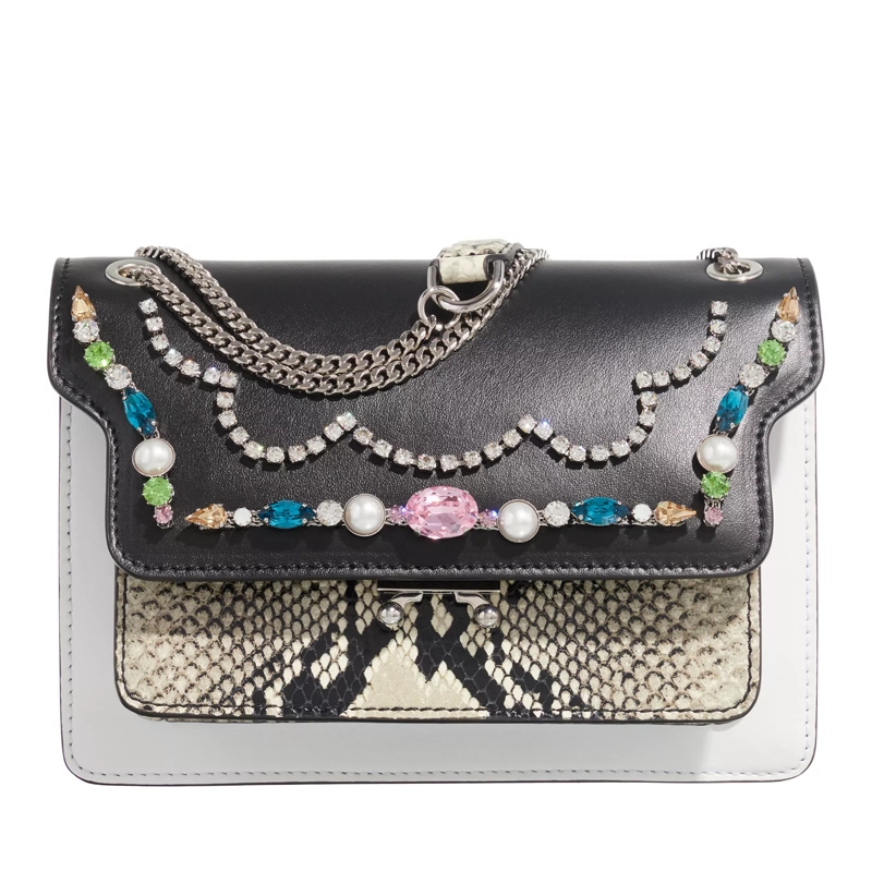 Marni Crossbody Bag Trunk Envelope Medium Black/White/Python Print