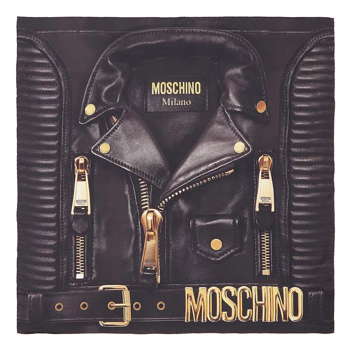 Moschino Scarf 90X90 cm Black Leichter Schal