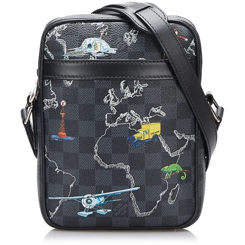 Louis Vuitton Sac à bandoulière Damier Graphite Renaissance Map Danube Slim PM schwarz (Image 2)