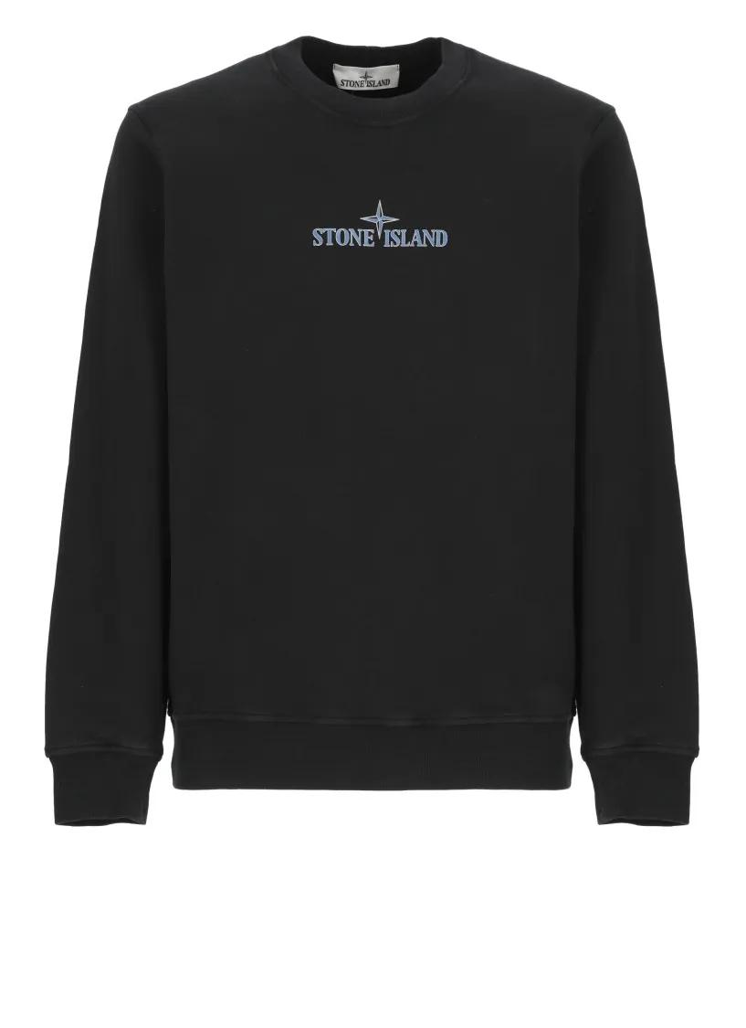 Stone Island - Sweatshirt With Logo - Größe L - schwarz