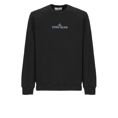 Stone Island Sweatshirt With Logo Black Tröjor