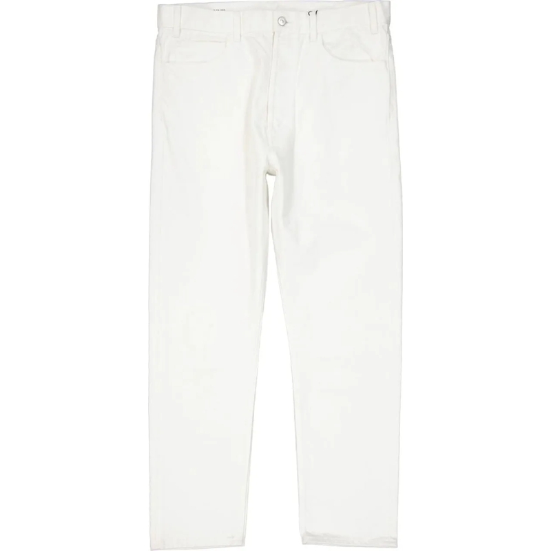 Celine Slim-Fit-Jeans Classic Straight-Leg White Denim Jeans White