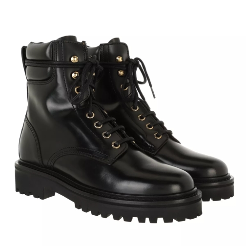 Isabel Marant Campa Ankle Boots Leather Black Bottes à lacets