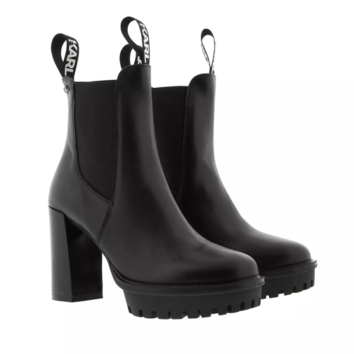 Karl Lagerfeld VOYAGE IV Ankle Gore Boot Black Leather Chelsea laars