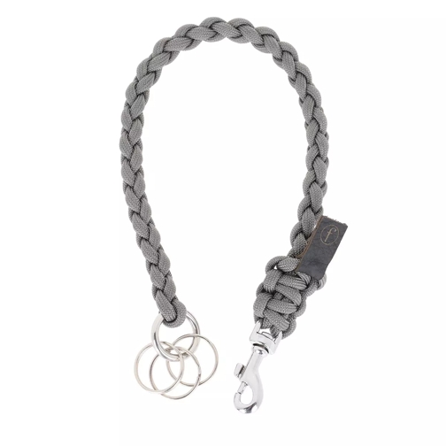fashionette Key Chain Small Braided Grey Sleutelhanger