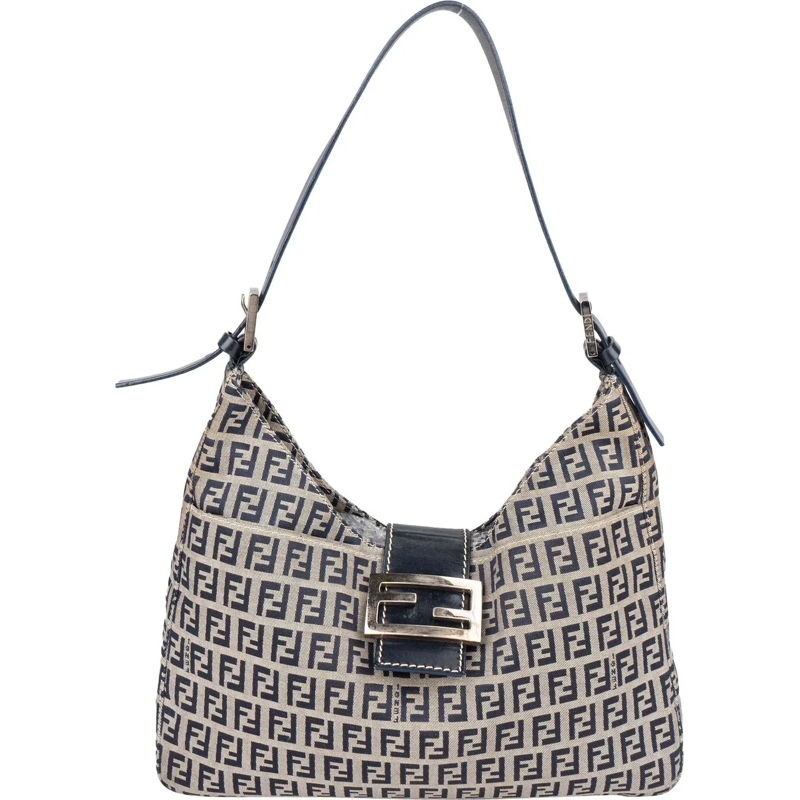 Fendi Schultertasche Fendi FF Monogram Baguette Buckle Hobo Bag mehrfarbig
