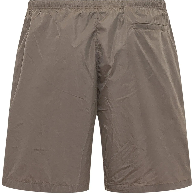 Palm Angels  Costume da Bagno con Logo Curvo taupe(Image 2)