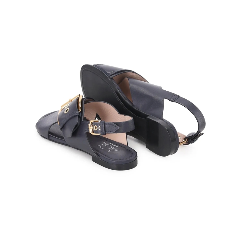 Agl Chaussures à lacets Sandalen aus Leder dunkelblau(Image 2)
