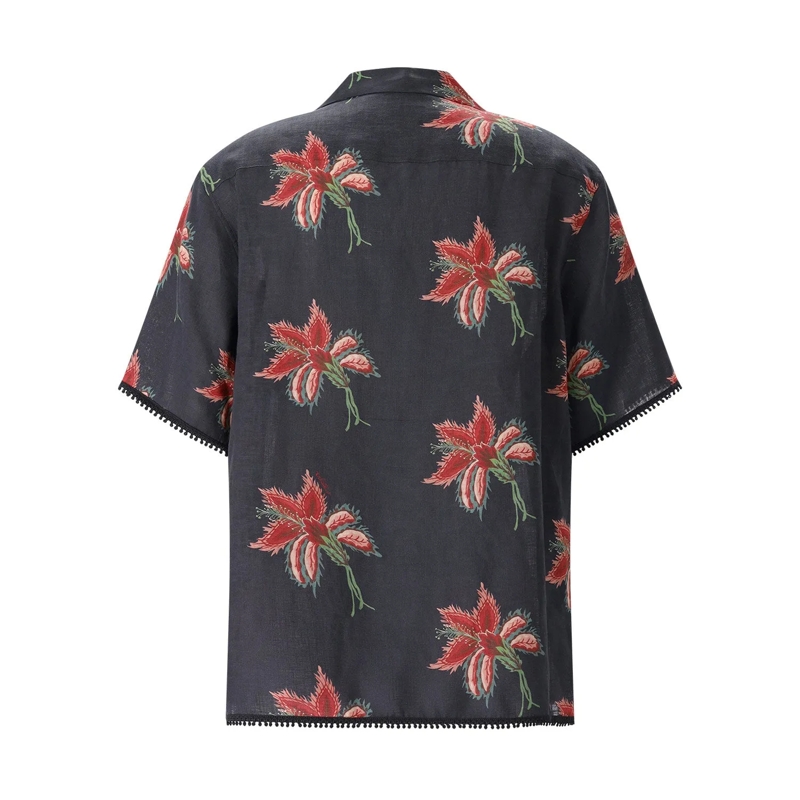 Valentino Garavani Chemise "Bowling" Shirt Black Black(Image 5)