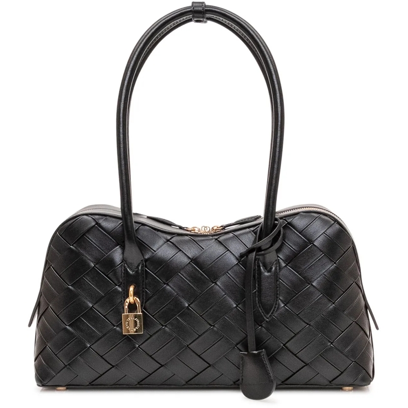 Stella McCartney Tote Borsa a Mano Ryder con Intreccio e Doppio Manico schwarz