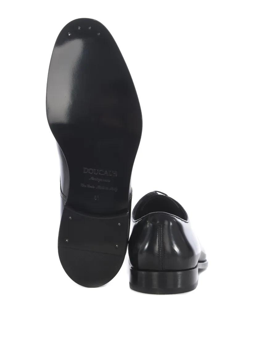 Thumbnail - Oxford Shoe In Black Brushed Leather - Gr. 39 (EU) - in Schwarz