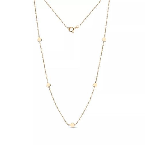 DIAMADA 18KT Heart Necklace Yellow Gold Mittellange Halskette
