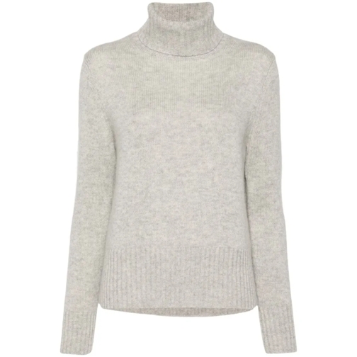 Allude Rollkragenpullover Nickel Grey Wool Sweater Grey