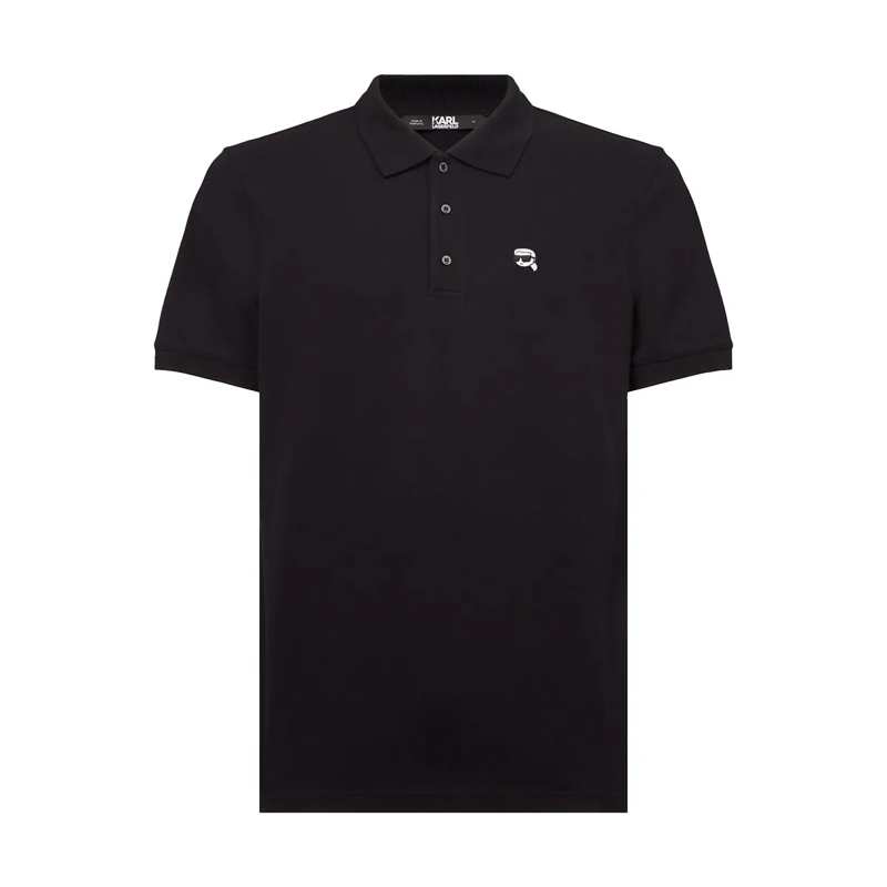 Karl Lagerfeld T-Shirt KARL IKONIK -POLO-AUFNÄHER schwarz