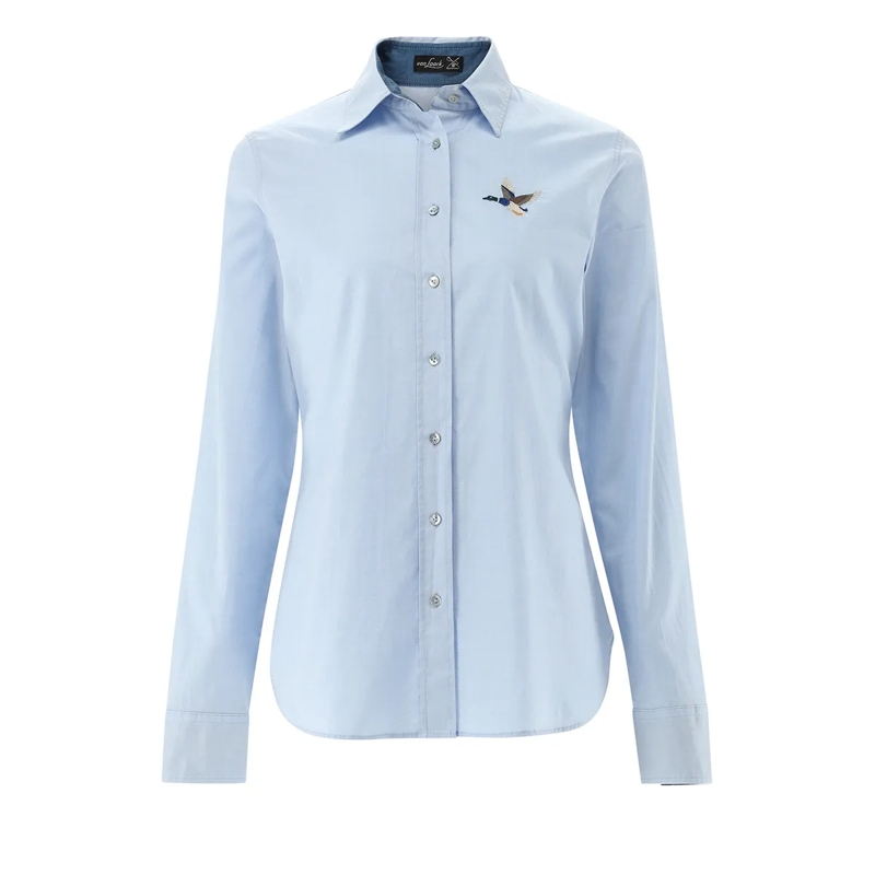 VAN LAACK Bluse Bluse Modern Fit Uni blau