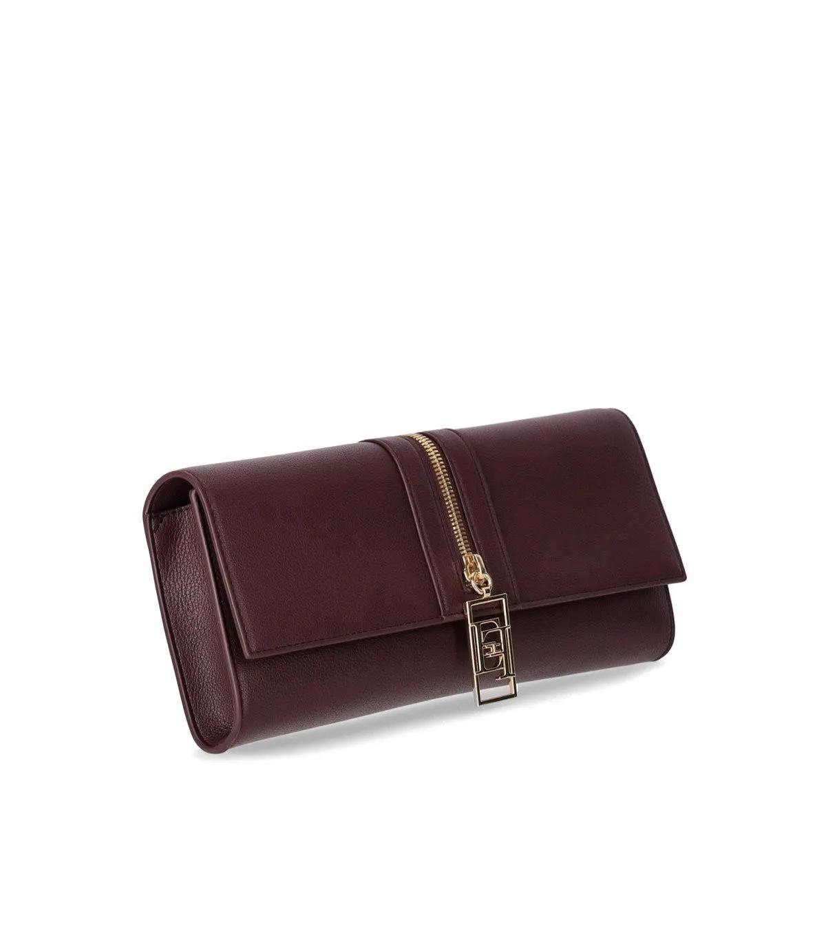 Elisabetta Franchi Crossbody bags ROUGE NOIR CLUTCH MIT REISSVER in rood
