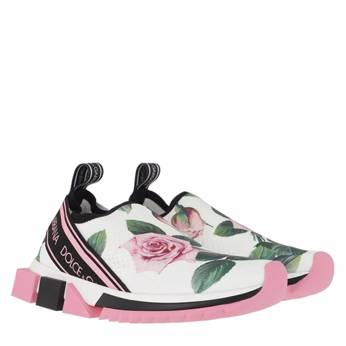 Dolce&Gabbana Rose Print Running Sneakers Leather Rose Slip-On Sneaker