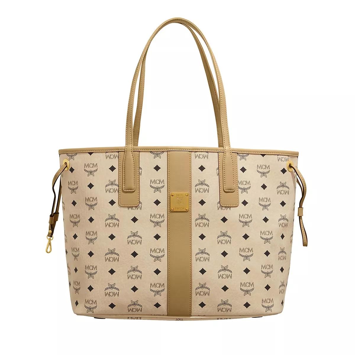 MCM Shopper - Liz Visetos Shopper Medium - Gr. unisize - in Beige - für Damen