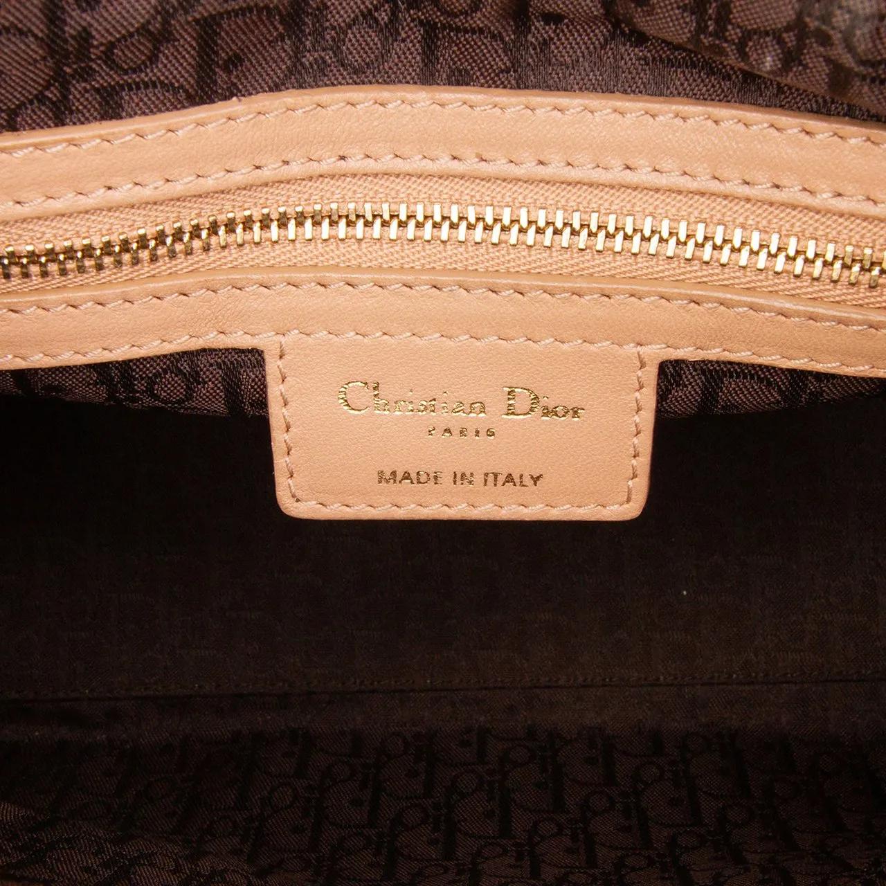 Thumbnail - Christian Dior Hobo Bags - Medium Lambskin Cannage Contrast Stitch Lady Dior - Gr. unisize - in Braun - für Damen