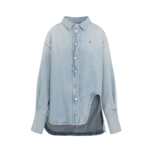 The Attico Hemden Light Blue Cotton Denim Shirt Blue