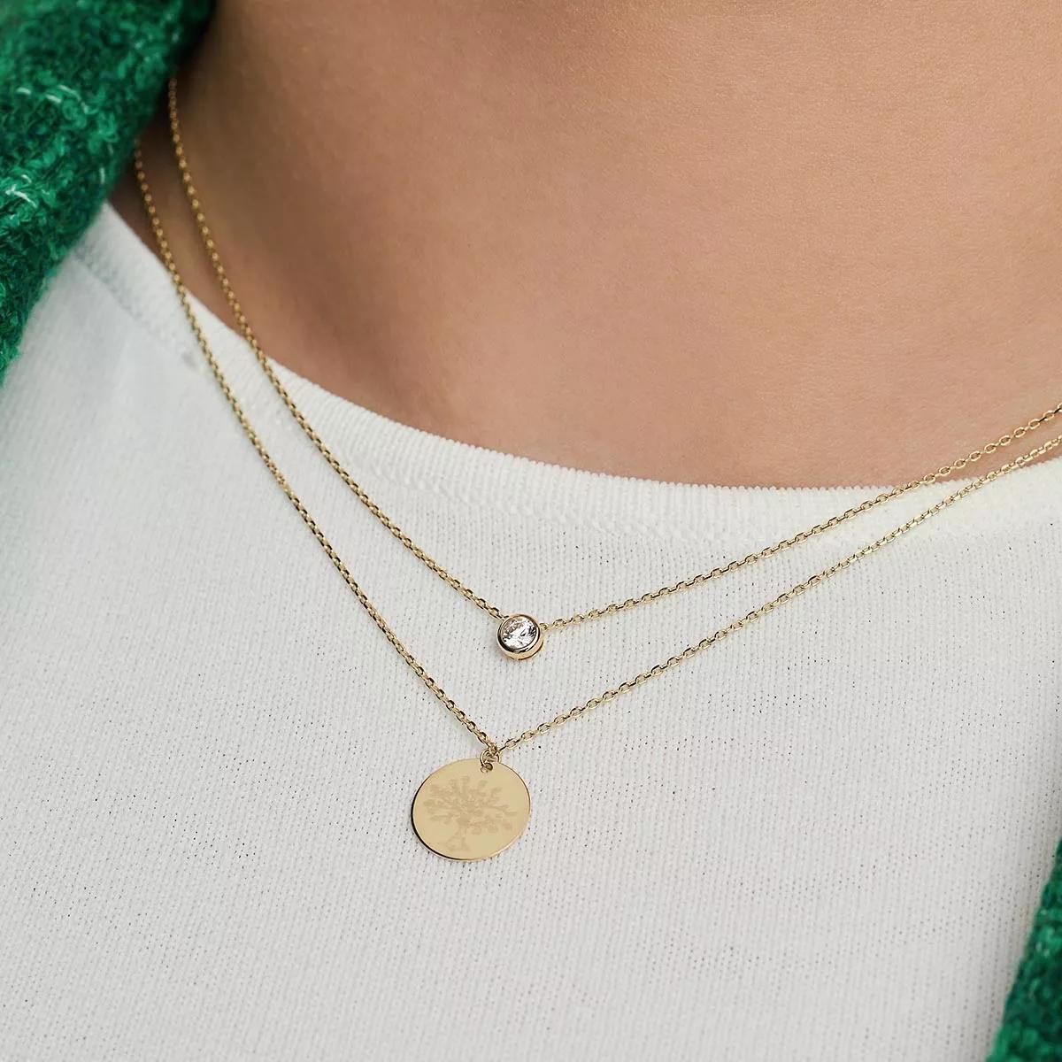Thumbnail - BELORO Halskette - Monte Napoleone Lucilla 9 karat necklace with zirc - Gr. unisize - in Gold - für Damen