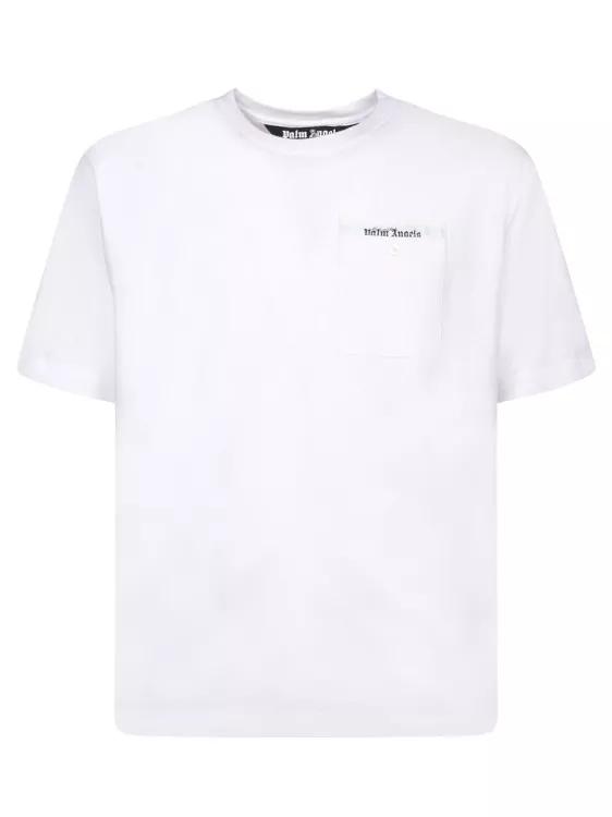 Thumbnail - Palm Angels - White Organic Cotton T-Shirt - Größe M - white