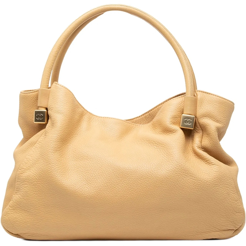 Chanel Shopper Grained Calfskin CC Dice Tote braun