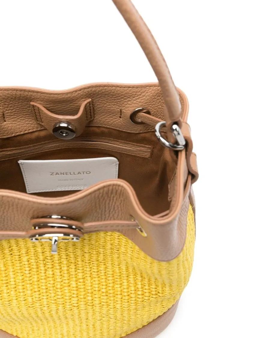 Zanellato Bucket bags Small Mondà Vimini Bag in geel