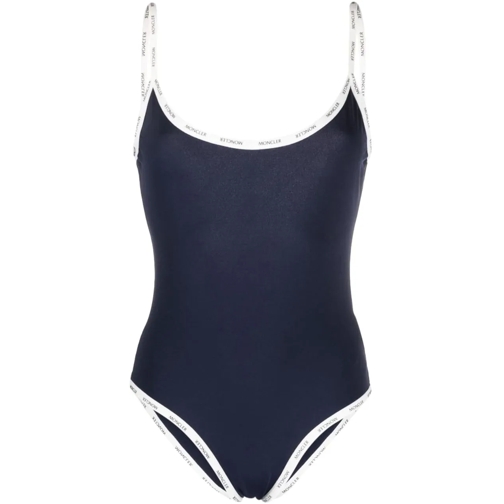 Moncler  Logo Tape One Piece Swimsuit blau