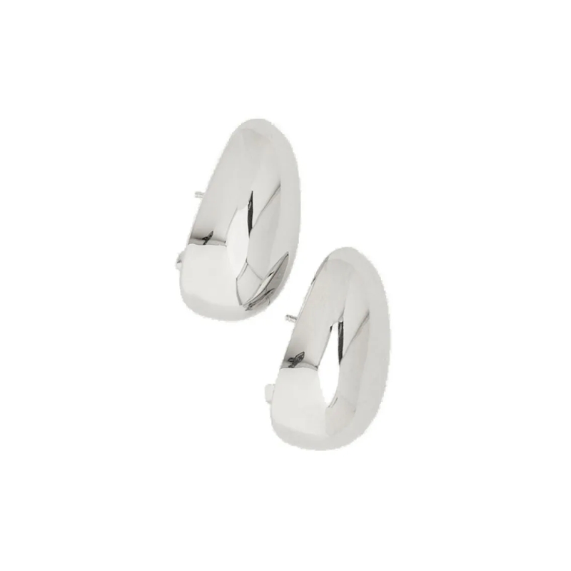 Jacquemus Ohrstecker Les Boucles Curved Earrings Silver