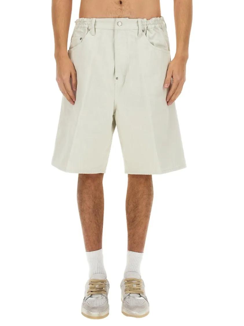 Thumbnail - Dsquared2 - Denim Bermuda Shorts With Classic Five-Pocket Desi - Größe 50 - beige