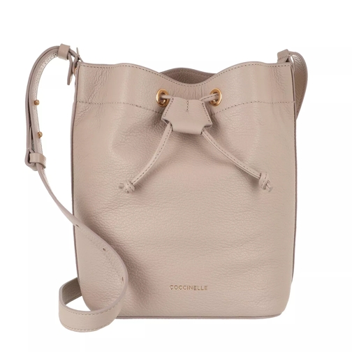 Coccinelle Handbag Grained Leather  Powder Pink Bucket Bag