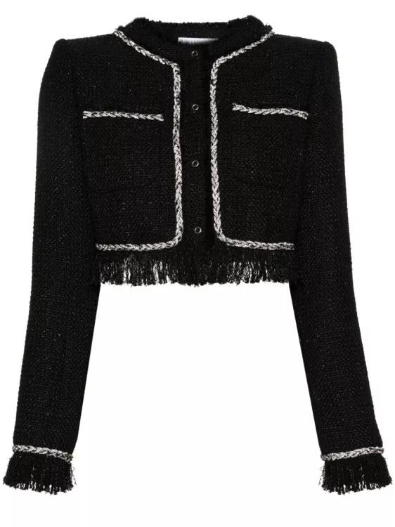 Giuseppe Di Morabito - Bouclé Jacket With Rhinestone Woven Detail - Größe 40 - black