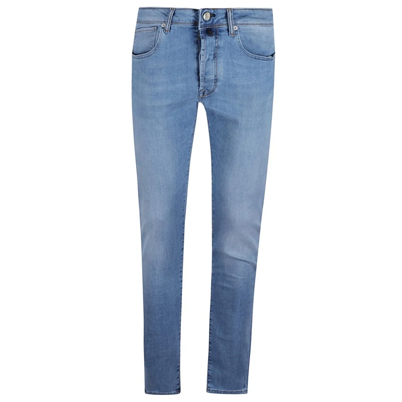 Incotex Jeans Slim-Fit Five-Pocket Denim Pants With Light Wash F Blue