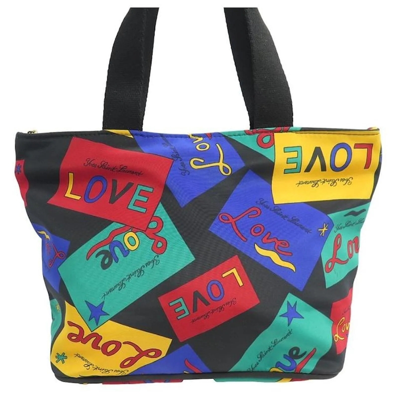 Saint Laurent Shopper VINTAGE HANDTASCHE YVES SAINT LAURENT LOVE CARD TO mehrfarbig