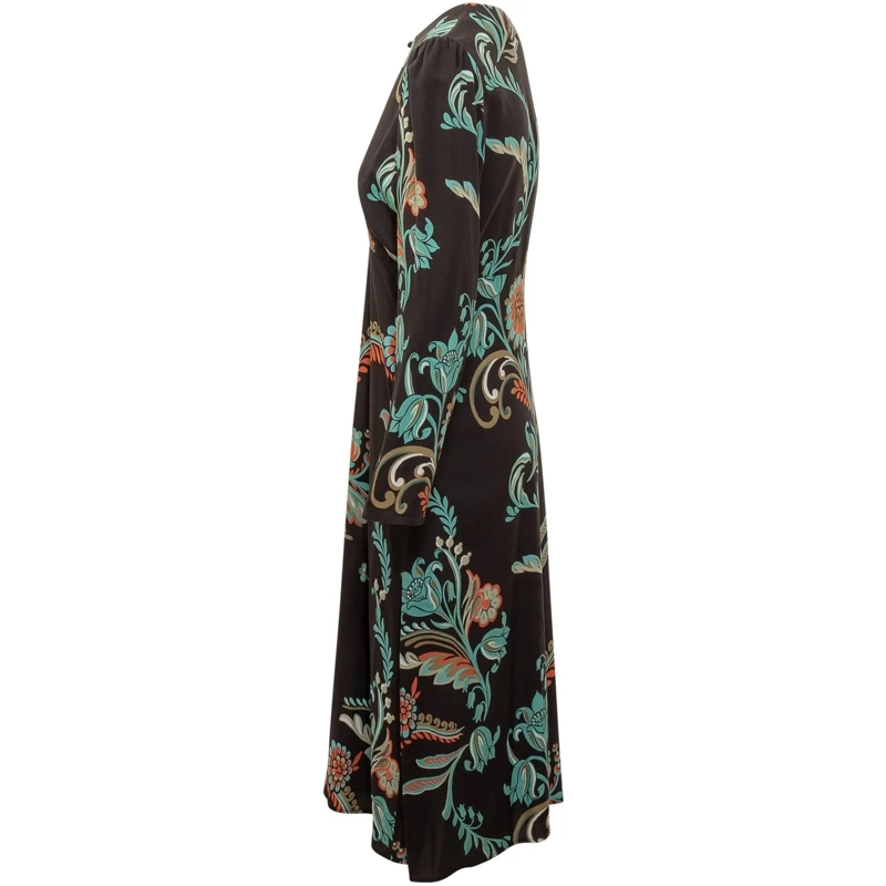 Etro Maxikleid Etro Abito Midi a Fantasia Floreale mehrfarbig(Image 3)