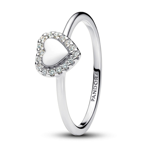 Pandora Bague Engravable Heart Halo Ring Sterling Silber