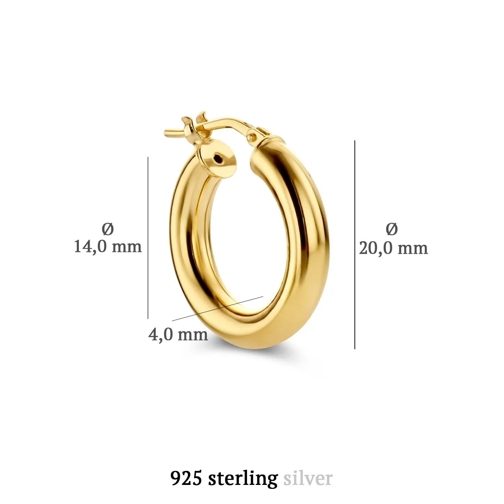 Parte Di Me Creole Bibbiena Poppi Casentino 925 hoop earrings Gold (Image 12)