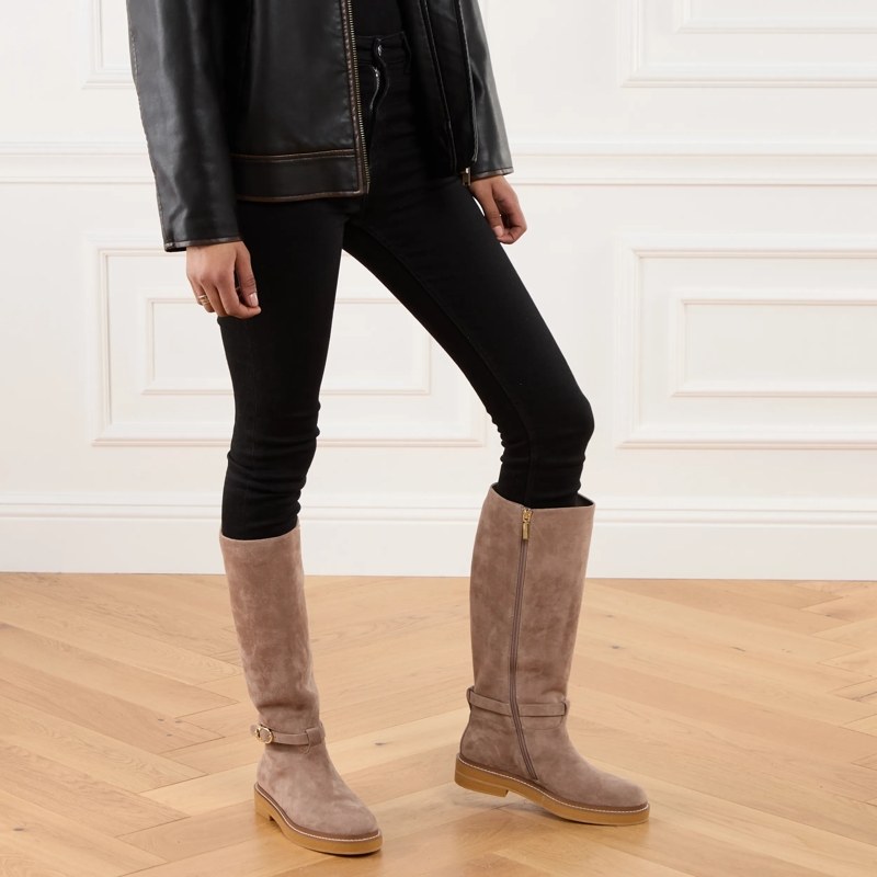 Coccinelle Laarzen C-Saddle Suede Warm Taupe(Image 2)