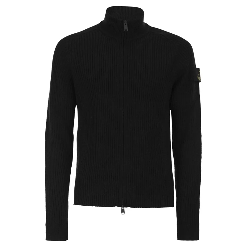 Premiata Trui Wool Cardigan With Zip Black