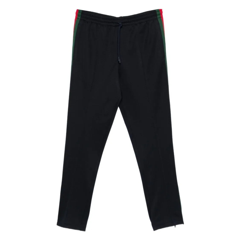 Gucci Anzugshose Relaxed Fit Trousers With Contrast Side Stripes Black